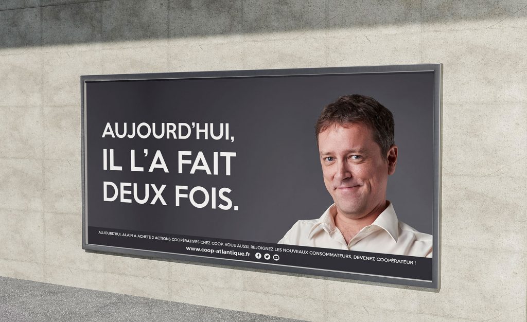 campagne publicité coop atlantique Saintes